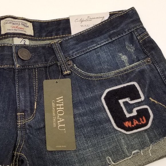WHO.A.U Women's denim shorts size 26 - Picture 3 of 4